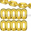16 inch 24 Pieces Foil Chain Balloons Jumbo Chain Balloons for 80s 90s Hip Hop Retro Theme Birthdays Weddings Graduations Arch Supplies Gold