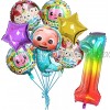JJmelon Balloons 8 pcs Foil Balloons 1 year old for 1st Birthday Party Supplies Decoration