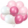 Latex balloon 100 pcs 12 inch ： white and light pink and rose red latex balloons