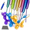 Metallic 260 Balloons Long Balloons for Balloon Animals Chrome Twist Balloons Skinny Thin Kits With Pump for Twisting Animals Flower Birthday Wedding Party Decorations 100Pcs