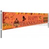 Large Happy Thanksgiving Banner Thanksgiving Decorations Fall Banner Thanksgiving Turkey Maple Leaves Pumpkin Banner Thanksgiving Party Outdoor & Indoor Decor Supplies 8.2 x 1.5 FT