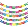 Mexican Party Banners 5 Pack Fiesta Mexican Party Dia De Los Muertos Day of the Dead Halloween Decoration Cino de Mayo Mexicano Fiesta Party Supplies Plastic Papel Picado Banner -90 Ft with 5 Design