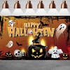 Rainmae Large Halloween Backdrop Decoration Halloween Birthday Party Background Pumpkin Ghost Spooky Castle Background Children Baby Shower Boy Girl Photo Banner Backdrops Decor70.8 x 43.3 inch