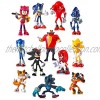 12 pcs Sonic Toys Action Figures 2.5-inch-tall Party Supplies Cake Toppers Carry Bag