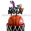 Acrylic Basketball Happy Birthday Cake Topper Basketball Themed Birthday Party Cake Decoration Basketball Party Favor for Basketball Fans