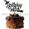 Birthday Witch Cake Topper Glittery Halloween Witch Cake Topper Witches Birthday Cake Toppers Party Decorations Happy Birthday Witches for Girls Kids Halloween Birthday Party Decorations