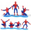 MEET Superhero Spider-Man Figures 7 Piece Set,Birthday Present and Cake top Decoration