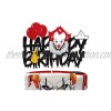 Wrilicyoki Horror Happy Birthday Cake Topper for Movie Have a Killer Themed Kids Boy Girl Men Women Birthday Party Supplies Black Red Decor…