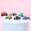 24 Pcs Cars Lightning McQueen Cupcake Toppers Set for Birthday,Baby Shower,Lightning McQueen Cars Cake Decorations for Theme Party Favor