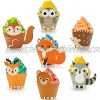 28PCS Woodland Animal Cupcake Wrappers Woodland Creatures Theme Party Decorations for Baby Shower Kids Birthday Party Supplies
