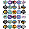30 x Edible Cupcake Toppers Themed of 90s Party Collection of Edible Cake Decorations | Uncut Edible on Wafer Sheet