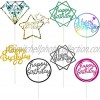 40 Pieces Happy Birthday Cake Toppers Glitter Cupcake Topper Birthday Cake Topper Decoration for Birthday Party Decorating Supplies,8 Styles