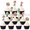 Cocomelon Cake topper for children's birthday party cake decoration for baby shower cocomelon 24pcs