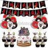 Five Nights at Freddy Birthday Party Supplies Set Five Nights at Freddy Birthday Banner Balloons,Cake Topper Five Nights at Freddy Theme Party Decorations