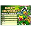 Happy Choice Invitation Cards Tmnt New Happy Birthday Fill-in 20 Envelopes-Light Weight 230 Gram Post Card Style Invites for Kids Party