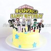 LVEUD My Hero Academia happy birthday cake topper MHA Fans Boys GirlsParty Favors Decorations 13pcs