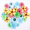 Morofme 35pcs Edible Flower Cake Topper Flower Cupcake Toppers Colorful Wafer Paper Flower Cake Decorations for Wedding Birthday Baby Shower Party Supplies Food Decoration