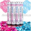 12" Gender Reveal Confetti Cannons Package 2 Pink & 2 Blue