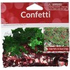Creative Converting Shaped Confetti Holly and Berries Green Red Green Red
