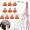 20 Pieces Streamers Popper Throw Streamers Party Streamers Spider Silk Confetti Magic Hand Held Throwing Streamer for Birthday Wedding Graduation Party Favors Shows Gold Rose Red