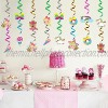 A1diee Jojo Party Swirl Decorations JOJO Unicorn Bow Colorful Spirals & Swirls Party Supplies Favors Fun Birthday Whirls Glitter Foil Ceiling Streamers for Party 30 Pcs