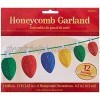 Amscan 220213 Honeycomb Tissue Lightbulb Garland | Christmas Decoration | 1 pack