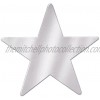 Beistle 57027-S Silver Metallic Star Cutouts 3-1 2 Inch Value 36-Pack