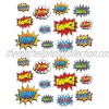 Beistle Hero Action Sign Cut Outs 24 Piece Comic Decorations Birthday Party Supplies 6” – 12.5” Multicolored