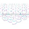 Iridescent White Hanging Swirl Decorations Sparkly Transparent Plastic Streamers Ceiling Decorations Children's Birthday Party Unicorn Themed Party Decorations Pack of 30