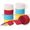 NICROLANDEE Carnival Circus Party Decorations 8 Rolls Red Blue Yellow Crepe Paper Streamers Tassels Streamer Paper for Circus Birthday Party Baby Shower Class Party Family Gathering Supplies