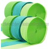Summer Green Crepe Paper Streamer Rolls Hanging Party Decoration Total 490-Feet 6 Rolls Christmas Party Streamer for DIY Art Project Supplies,Green Lime Green by BllalaLab