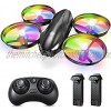 Sansisco A31 Drone for Kids RC Drone with Colorful LED Lights 3 Speeds 3D Flips Gifts Mini Drones for Kids Adults Easy to Control with 2 Batteries Headless Mode Altitude Hold