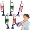 ArtCreativity 13 Inch Metallic Trumpets Set of 5 Fun Plastic Musical Instruments Noise Makers for Parties and Events Music Toys for Kids Cool Birthday Party Favors for Boys and Girls