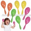 ArtCreativity 7.5 Inch Plastic Maracas for Kids 4 Pairs Neon Music Hand Shakers Fun Noise Makers and Toy Musical Instruments Birthday Party Favors Fiesta Decorations Goodie Bag Fillers