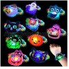 Coluans Halloween LED Bracelets 10 Pack Halloween Party Favors for Kids Halloween Trick Or Treat Goodies Beaded Flashing Bracelets Light Up Bracelets Glow in the Dark Party Favors