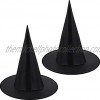 2 Packs Halloween Witch Hats Witch Costume Accessory for Halloween Party Black