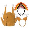 3 Pack Thanksgiving Turkey Headband Drumsticks Headband Roasted Turkey Hats Plush Thanksgiving Turkey Hat Holiday Costume Decorations Party Favor Supplies