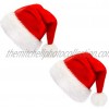 CCINEE Santa Hat for Kids,Christmas Santa Hats Velvet Plush Red Hat for Home Decoration Party Supplies,Pack of 2