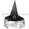 Halloween Witch Hat Black Witch Hat With Rhinestones And Veil Carnival Cosplay Costume Party Halloween Party Decorations