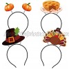 Thanksgiving Turkey Headband Decorations Fall Pumpkin Head Boppers Party Favors Accessories Supplies 8PCS