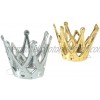 U.S. Toy Dozen Miniature Gold and Silver Party Crowns with Elastic Chin Strap Multicolor One Size Fits Most