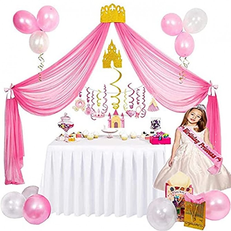 JHkim Princess Party Decorations 30 CT Princess Birthday Party Supplies for Baby Shower Decorations Princess Theme Birthday Party