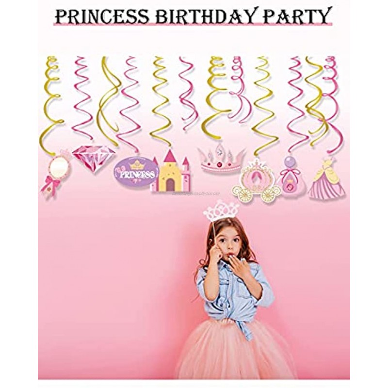 JHkim Princess Party Decorations 30 CT Princess Birthday Party Supplies for Baby Shower Decorations Princess Theme Birthday Party