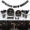 70th Birthday Party Supplies Decorations Plates Napkins Tablecloth Banner Cups Cutlery 24 Guests 170 Pieces