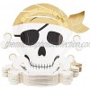 Pirate Party Supplies Skull Plates 13 x 10 in. 48 Pack
