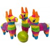 3 Pack Mini Donkey pinatas Mexican Pinatas for Cinco de Mayo Decorations Fiestas or Mexican themed Events