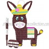 Donkey Pinata Bundle with a Blindfold and Bat ― Perfect Sized Pinata For Birthday Parties Kids Carnival and Related Events ― Can Hold Up to 5 lbs of Candy ― Patent Pending 16 x 11 x 4 inches