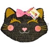 Large Purrfect Party Kitty Cat Piñata Black & Gold Color