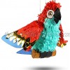 Small Parrot Pinata for Pirate Birthday Party 14.5 x 14 x 6 In