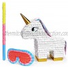 Unicorn Pinata Bundle with a Blindfold and Bat ― Perfect Small Sized Pinata For Birthday Parties Kids Carnival and Related Events ― Small Pinata Holds Up to 5 lbs of Candy ― Patent Pending 15 x 12 x 3.7 Inches